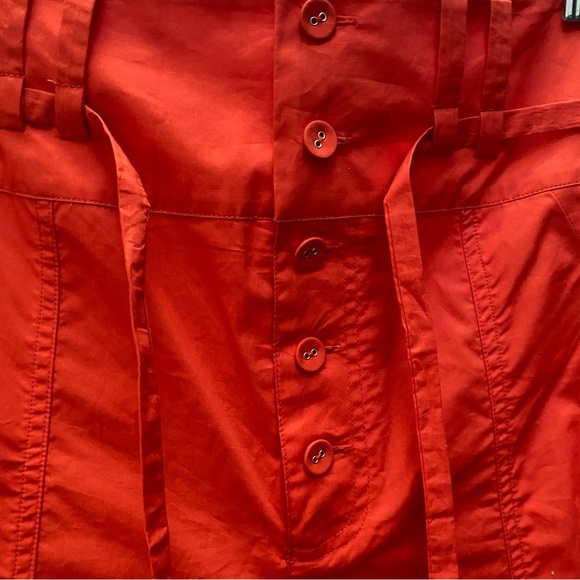 Joie Mara Cotton Pant Red High-Rise Wide-Leg Cropped Pants NWOT Size 8 - Picture 10 of 11